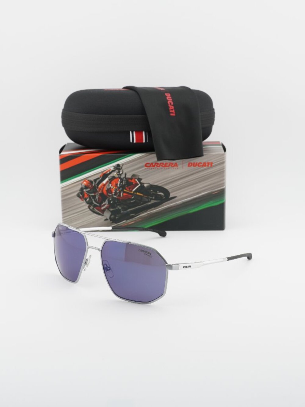 Carrera Ducati CARDUC 037/S 0CTL XT Aviator Sunglasses - Ruthenium / Blue
